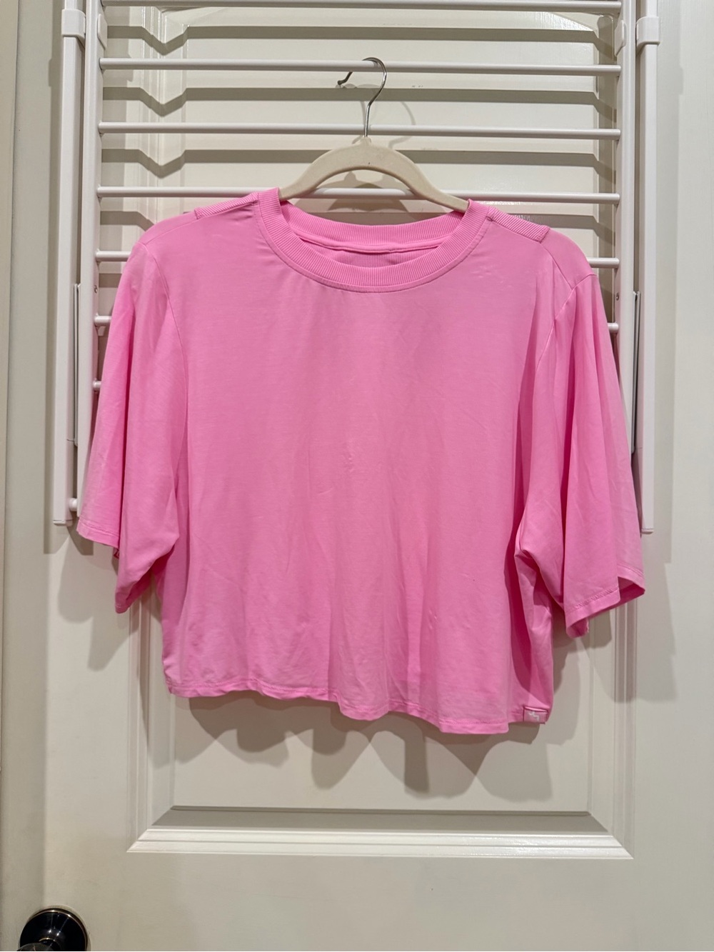 JoyLab Pink Oversized Crewneck Crop Top